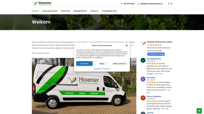 Website van Vincentvanloenen