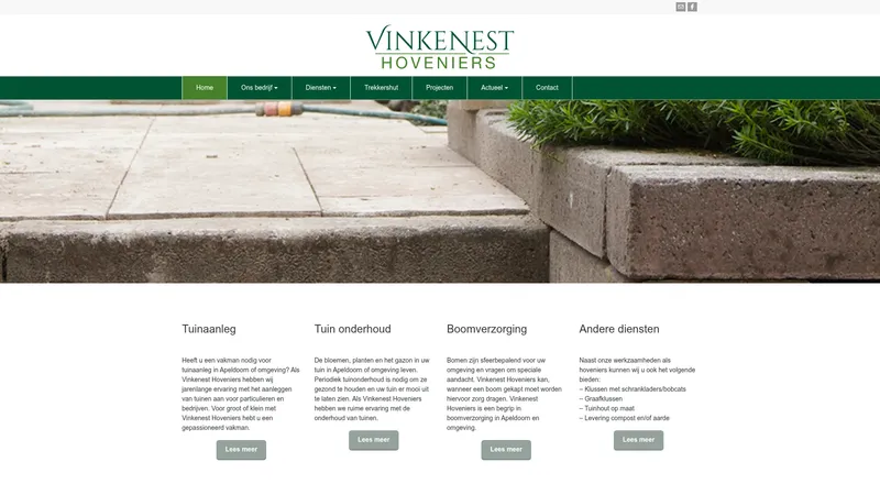 Website van Vinkenest Hoveniers