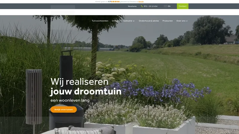 Website van Visser Tuinen