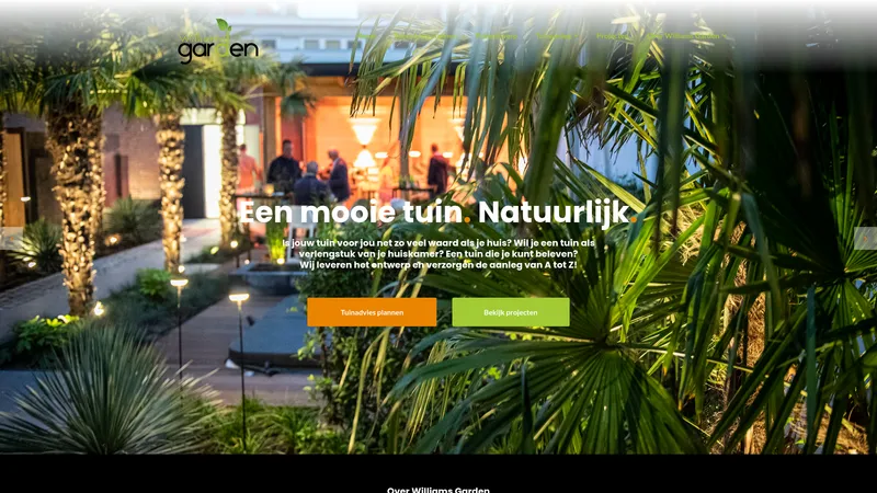 Website van Williams Garden
