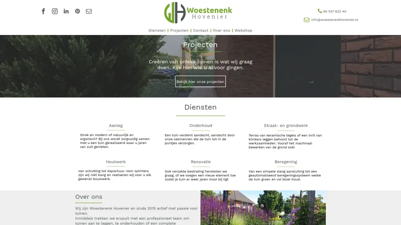 Website van Woestenenk Hovenier